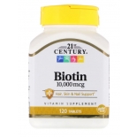 21st Century biotiin 10000mcg 120 tabletti